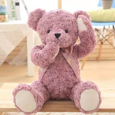 Η ροζ αγκαλιά ντροπαλό Teddy ύπνου κοριτσιών αντέχει τη μικρή χαριτωμένη κούκλα 85cm κουρελιών παιχνιδιών βελούδου