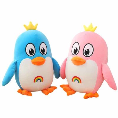 Washable 20cm ρόδινο παιχνίδι βελούδου Penguin χεριών cOem για την εγχώρια διακόσμηση
