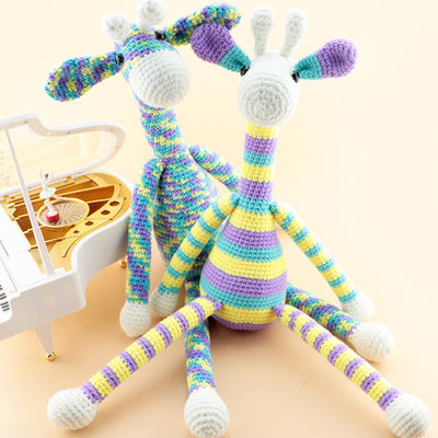 Χειροποίητο προσαρμοσμένο Giraffe χονδρικό εμπόριο μωρών πλεξίματος κουκλών τσιγγελακιών