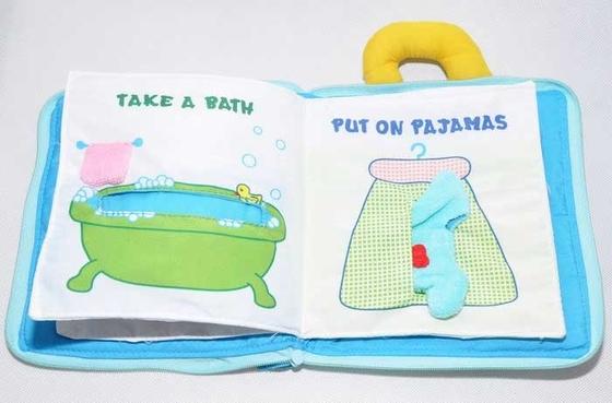 Τρισδιάστατα πρόωρα βιβλία 20x25cm εκπαίδευσης βελούδου για το μωρό