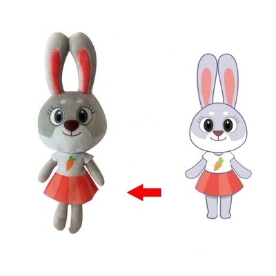 Γεμισμένο παιχνίδι λαγουδάκι Kawaii βελούδο με την πιστοποίηση EN71