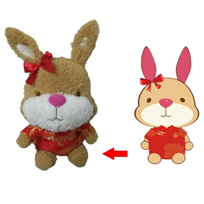 Γεμισμένο παιχνίδι λαγουδάκι Kawaii βελούδο με την πιστοποίηση EN71