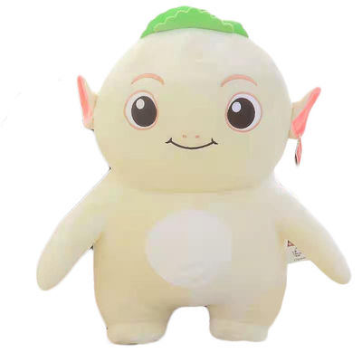Ανοικτό κίτρινο 40cm Huba Plushie μικρά δαιμόνων παιχνίδια βελούδου Anime κουκλών βασιλιάδων χαριτωμένα