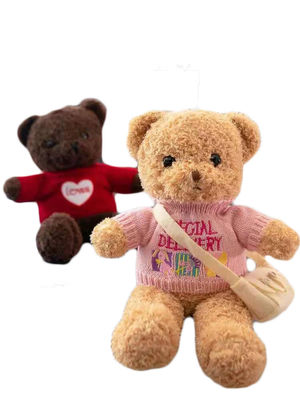 30cm γεμισμένο Teddy αντέχει τα παιχνίδια βελούδου με το παρόν γενεθλίων των κοριτσιών σακιδίων πλάτης που προσαρμόζονται