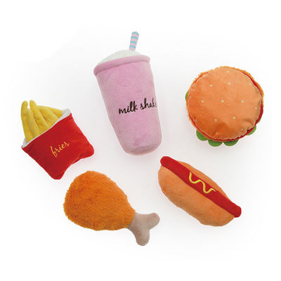 Διαλογικό διαμορφωμένο τρόφιμα Squeaky παιχνίδι σκυλιών cOem/βελούδου ODM